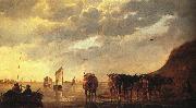 CUYP, Aelbert, Herdsman with Cows by a River dfg